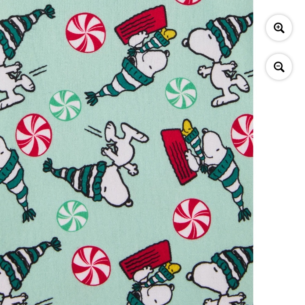 Peanuts Snoopy Unisex Childrens Green 2 PC Pajama Set Size 8 NWT - Picture 7 of 7